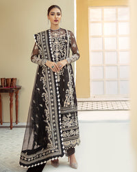 Inaaya Embroidered Organza 3-Piece Suit D-01