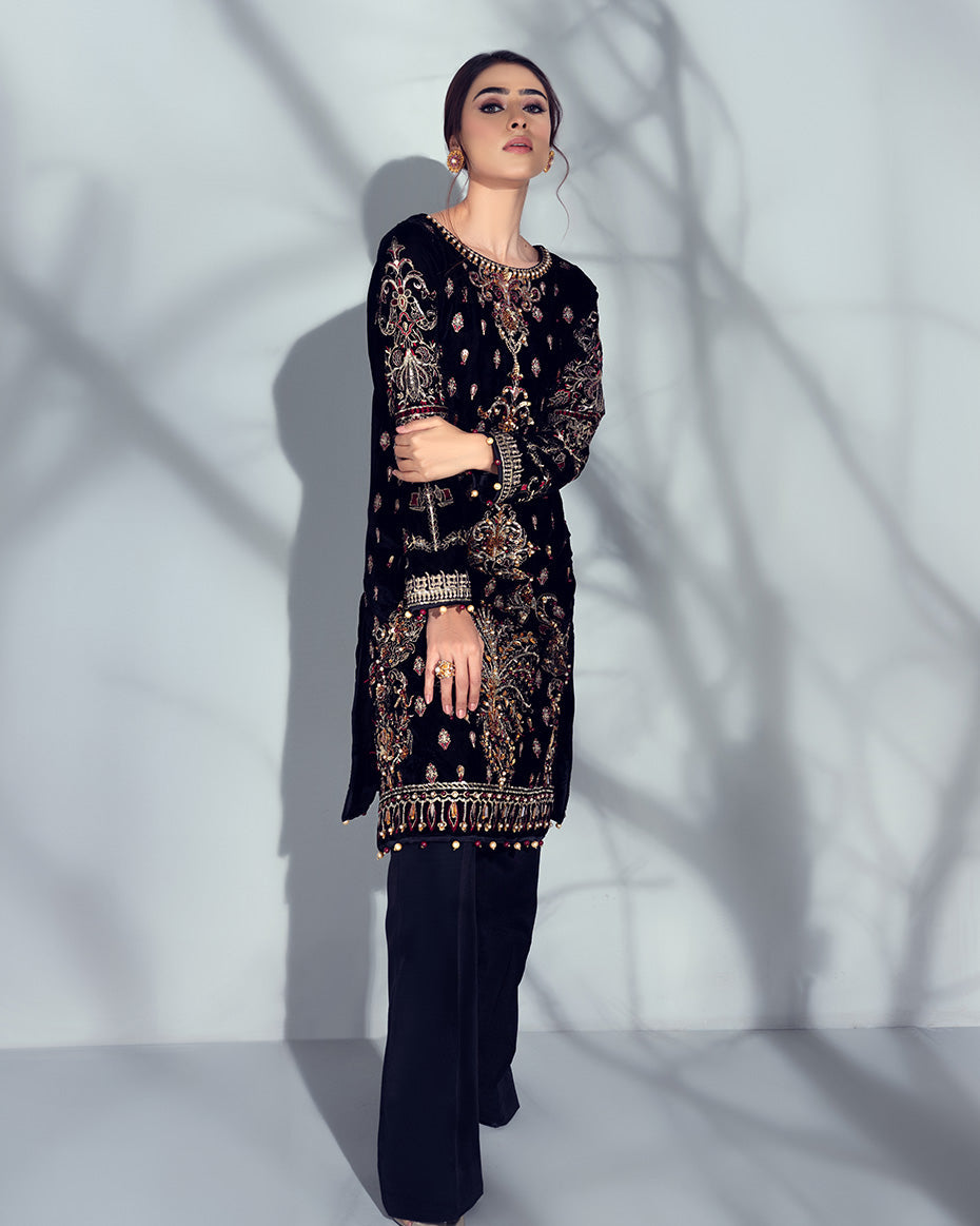 Sirene Embroidered Velvet 2-Piece Suit GV-05 Wedding Edition