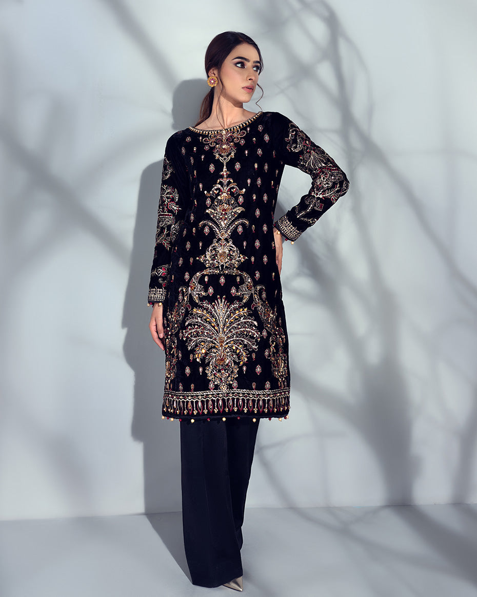 Sirene Embroidered Velvet 2-Piece Suit GV-05 Wedding Edition