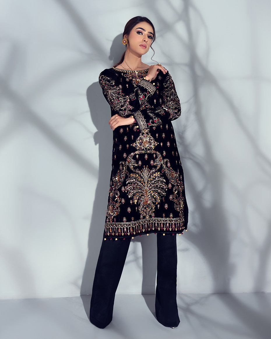 Sirene Embroidered Velvet 2-Piece Suit GV-05 Wedding Edition