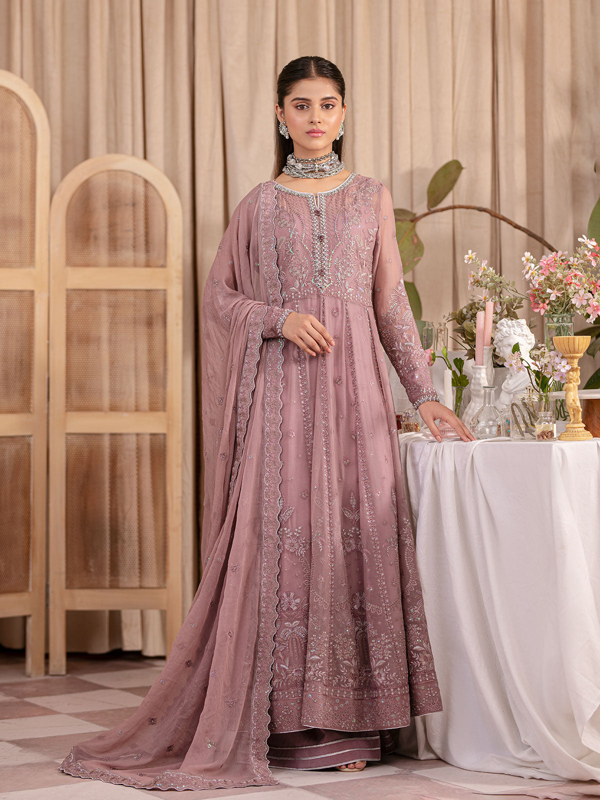  Ezrah UC-03 Embroidered Chiffon 2023 by Gulaal