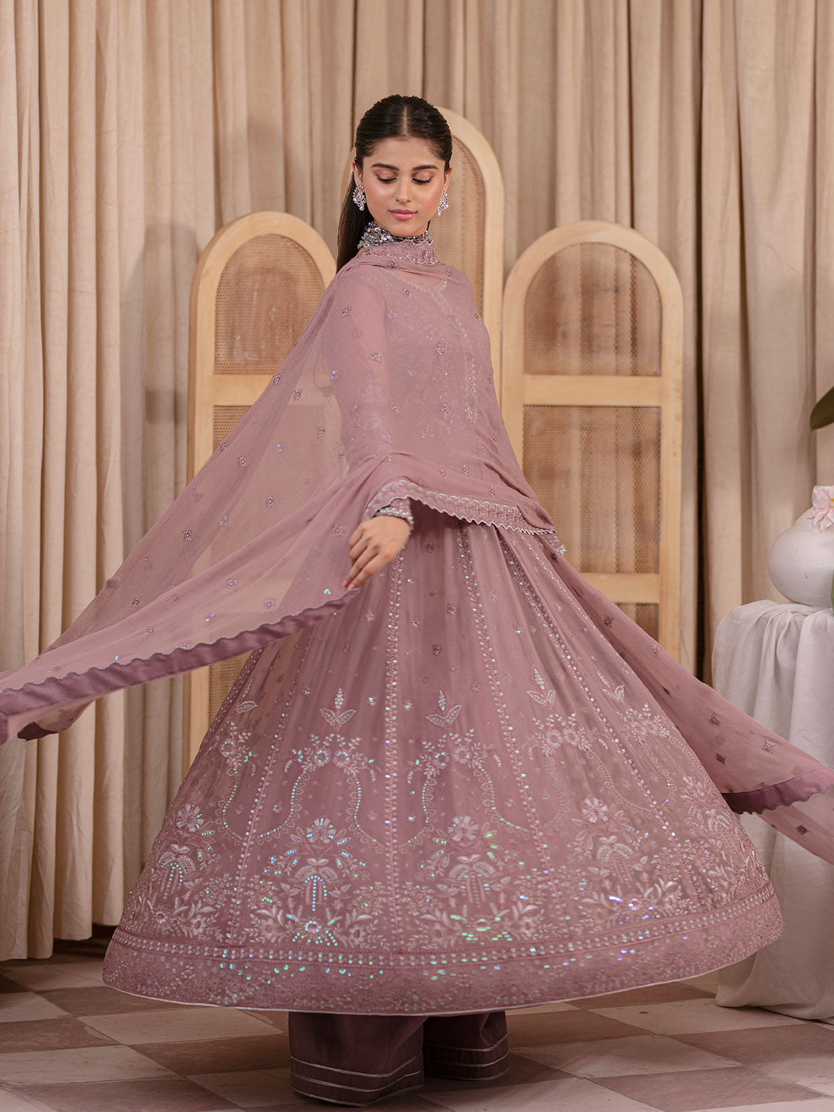  Ezrah UC-03 Embroidered Chiffon 2023 by Gulaal